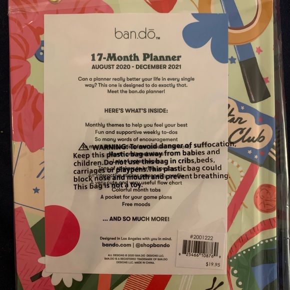 BAN.DO 17-MONTH ACADEMIC PLANNER - NWT - Picture 15 of 16